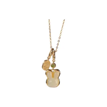 Royal Heaven's Choice Hetian Jade Pendants Pale Greenish White Jade Unisex