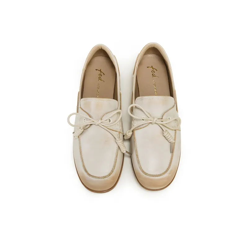 FED Loafers Women's Beige/Caramel-4