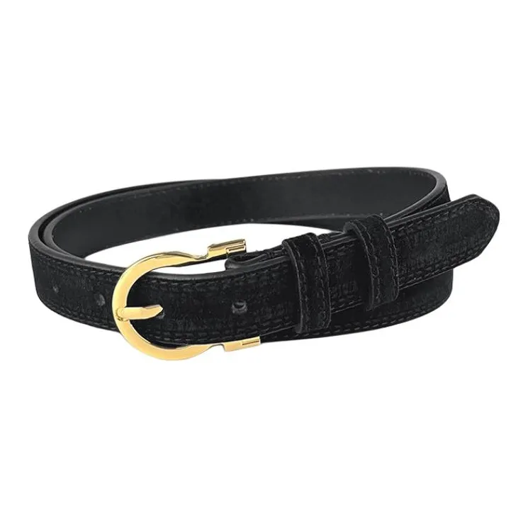 JEANSWEST Cow Leather Leather Belts Women's Width 2.3cm-4