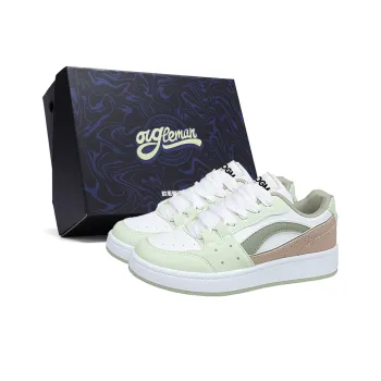 OUGLEMEN Cushioning Impact Resistance Wear Resistant Slip Resistant Low Top Skateboard Shoes Women's Box