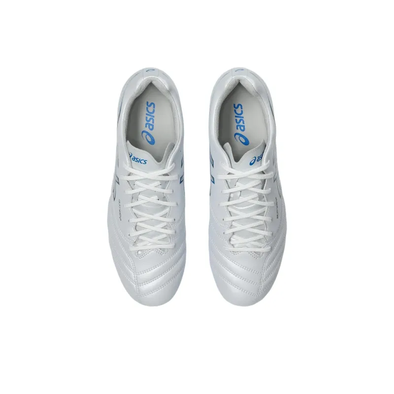 Asics Slip-Resistant Soccer Shoes Men's White Blue-4