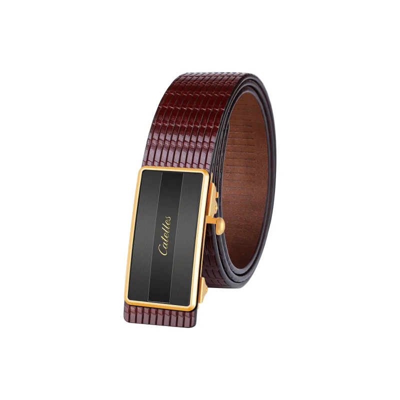 CATELLES Unlined Top Grain Cow Leather Leather Belts Men's Width: 3.5cm-8