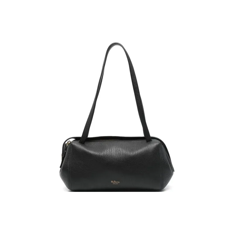 Mulberry Leather Shoulder Bag Small Size Women's Black-0