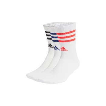 Adidas 3S Mid Calf Socks Unisex 3 Pack White