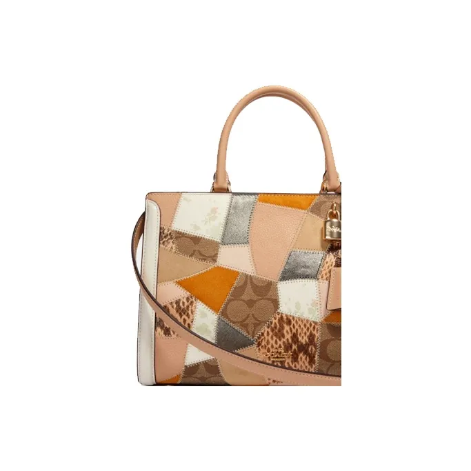 COACH Cow Leather Portable Crossbody Bag Shoulder Bag Medium Size Women's Multicolor-2