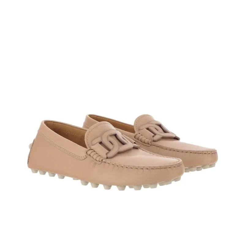 TOD'S Gommino Beanie Shoes Women's Beige-2