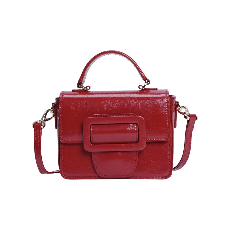 MERIMIES Artificial Leather Handbag Small Size Women's Extra Red | Passionate Red-4