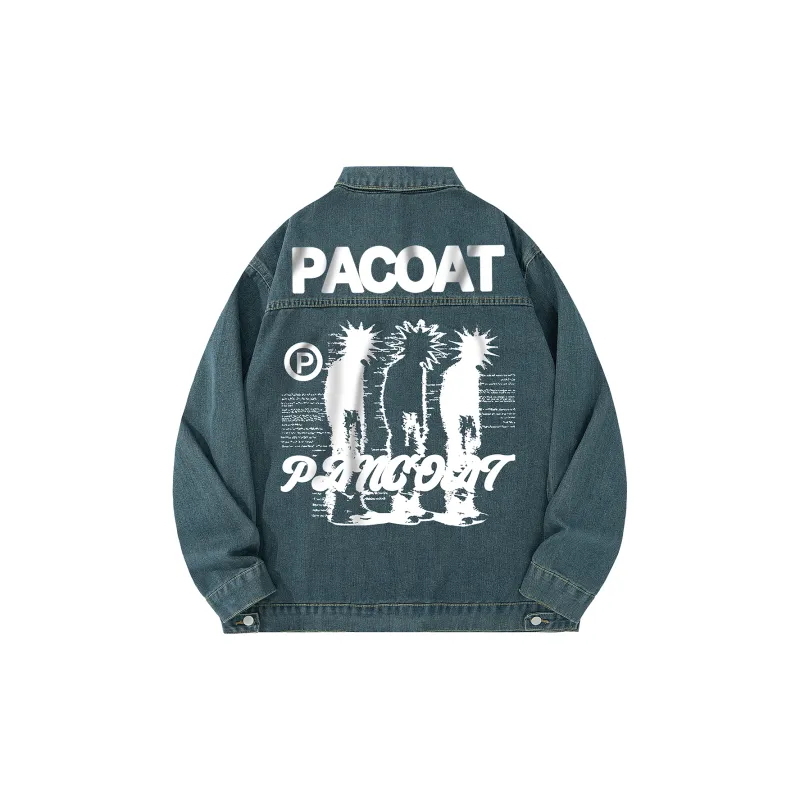Pancoat Denim Jacket Unisex Vintage Black-4
