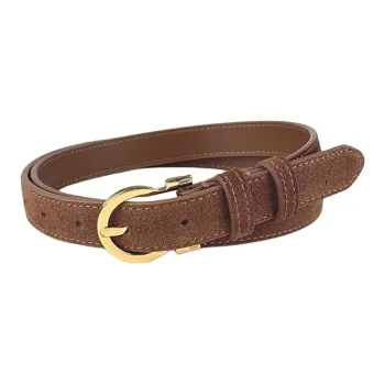 JEANSWEST Cow Leather Leather Belts Women's Width 2.3cm