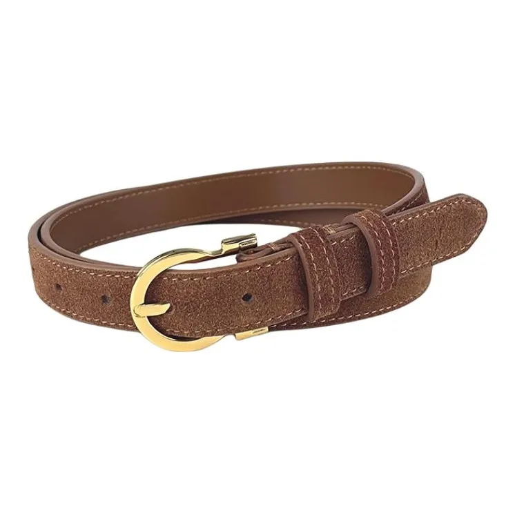 JEANSWEST Cow Leather Leather Belts Women's Width 2.3cm-0