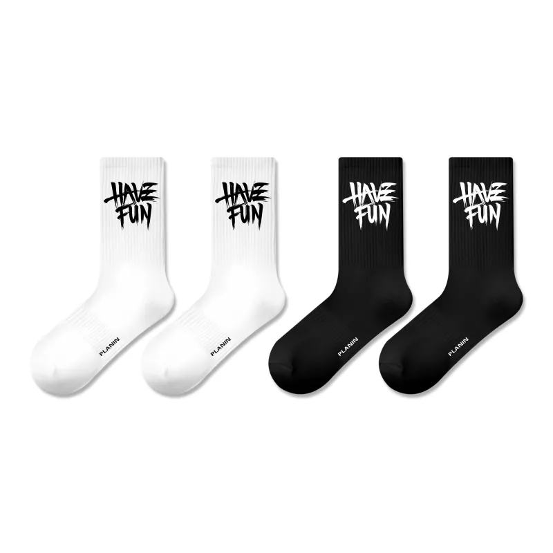 PLAN IN Mid Calf Socks Unisex 5 Pack-0