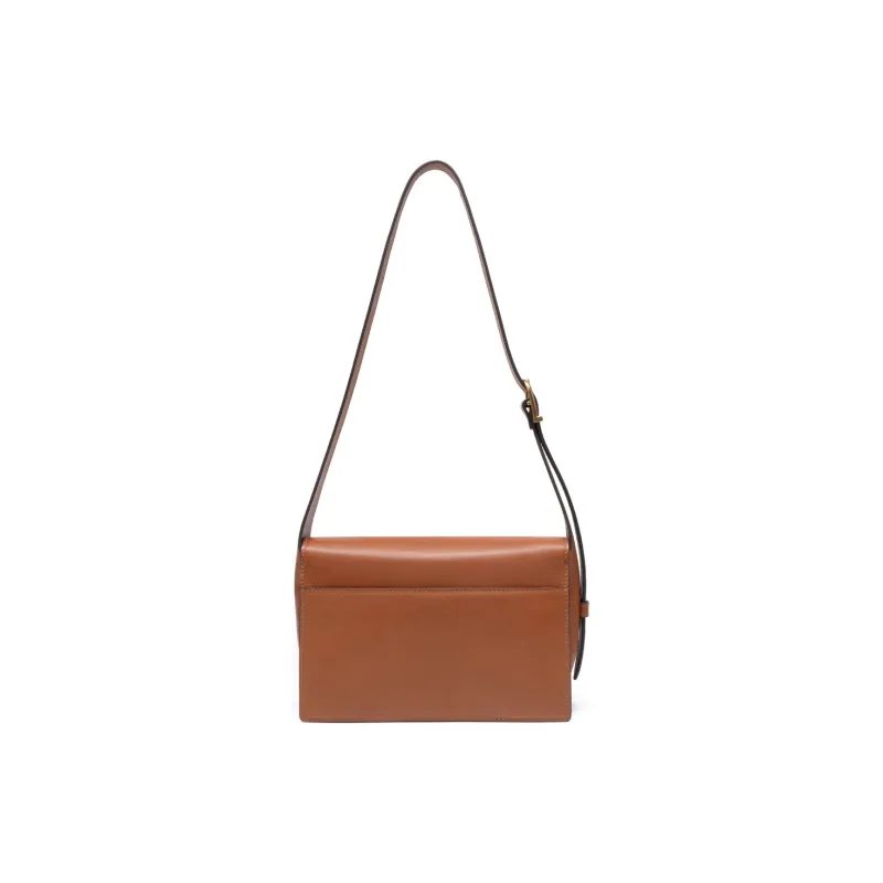 Chrisdien Deny Cow Leather Small Square Bag Shoulder Bag Shoulder Bag Regular Women's Coffee/Light Brown/Black-7