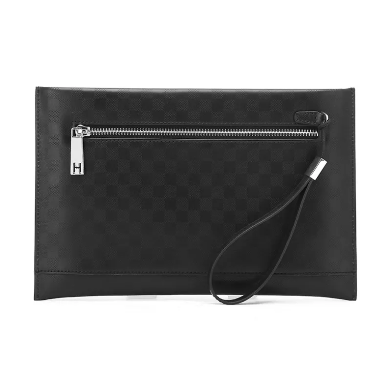 RED DRAGONFLY Cow Leather Clutch Men's Black-3