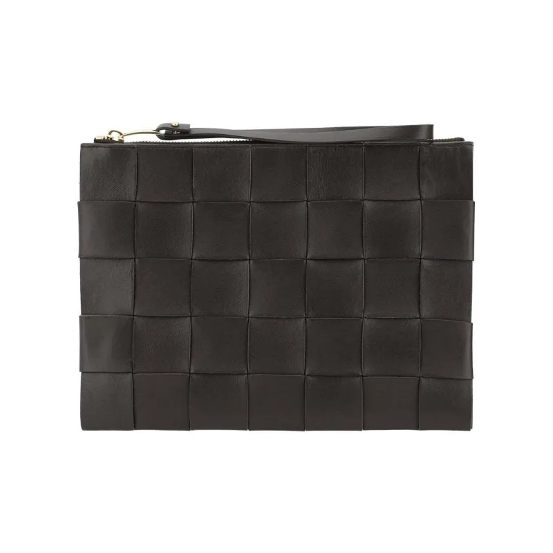 Bottega Veneta Leather Clutch Women's Pink Brown-0