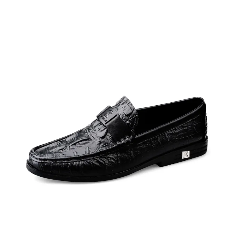 CKVUSAMG Gommino Loafers Unisex Black/Burgundy-1