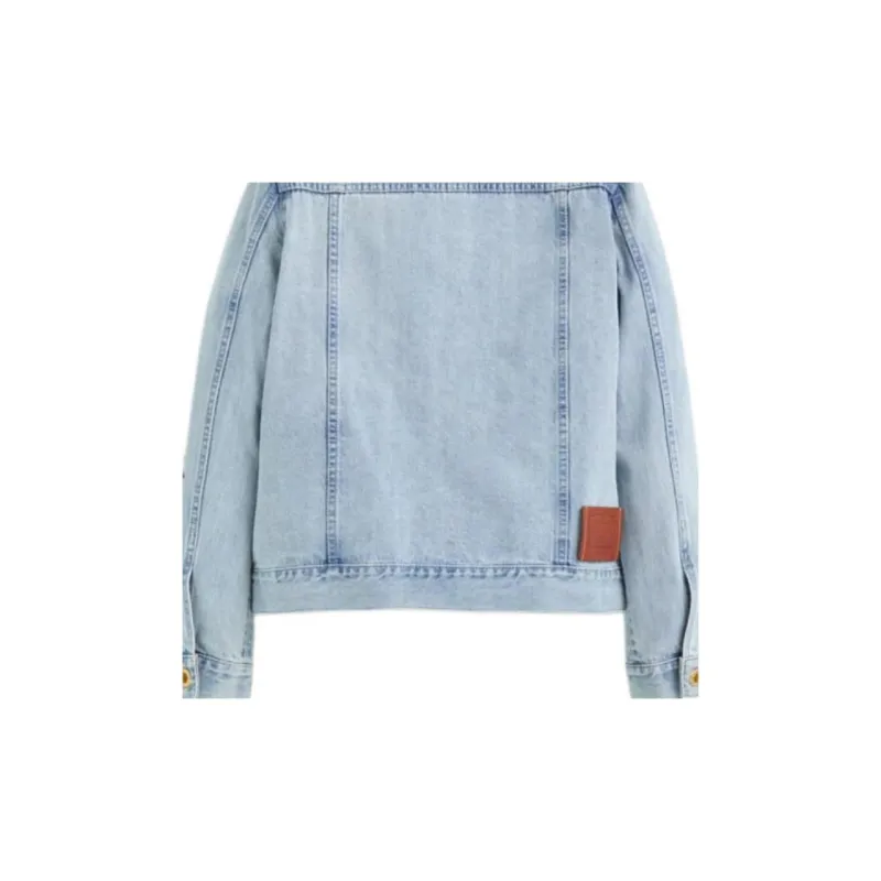 COACH Restored Washed Denim Jacket Denim Jacket Women's Light Blue-3
