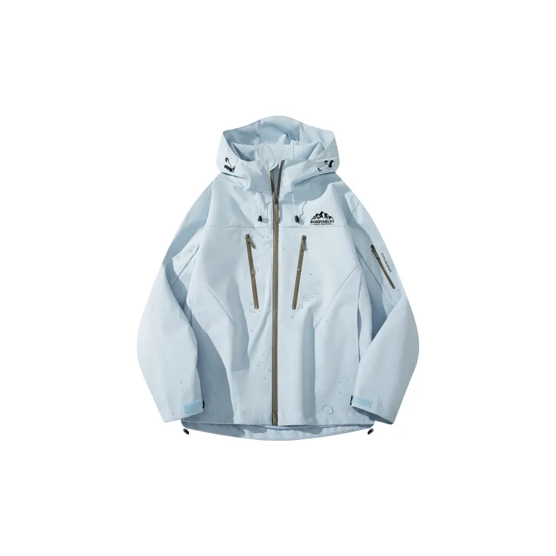 BOBBY ABLEY Water-Resistant Windproof Wear-Resistant Windbreaker Jacket Unisex Dragon Scales Yellow-14