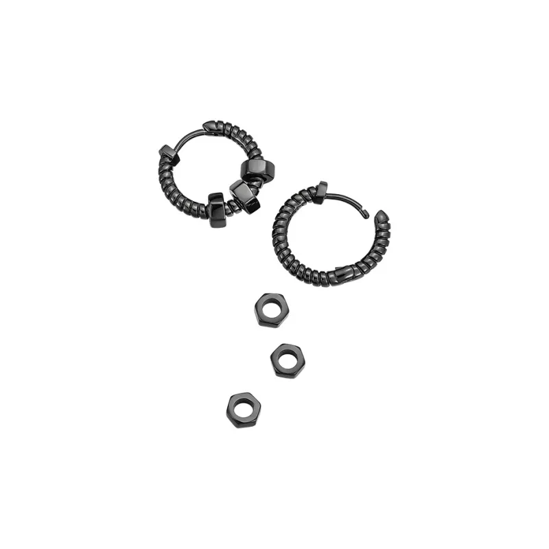 MYSH 925 Sterling Silver Earrings Men's-10