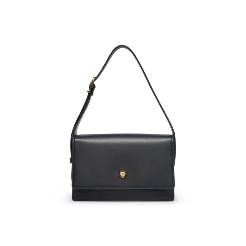 Chrisdien Deny Cow Leather Small Square Bag Shoulder Bag Shoulder Bag Regular Women's Coffee/Light Brown/Black-16