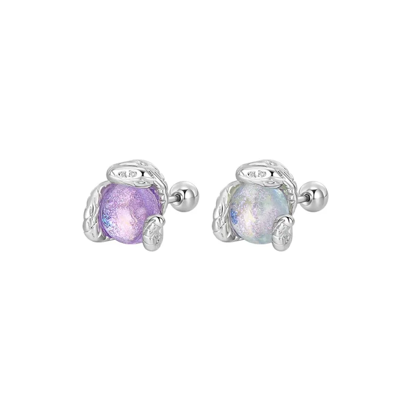 Lady Go Titanium Steel Needle Alloy Stud Earrings Unisex-17