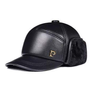 PIERRE CARDIN Cowhide Sheepskin Polyester Baseball Caps Men's