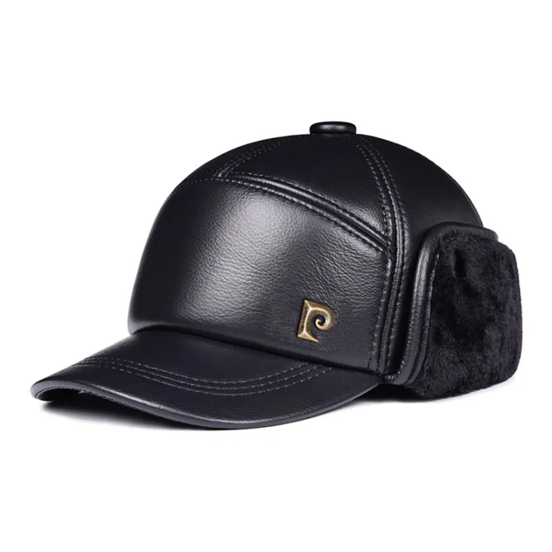 PIERRE CARDIN Cowhide Sheepskin Polyester Baseball Caps Men's-0