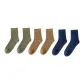 Crew Socks 2 Army Green+2 Coffee+2 Sapphire Blue
