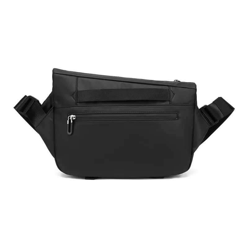 FAIRWHALE PU Envelope Bag, Crossbody Bag Regular Unisex Black/Gray Black-1