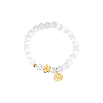 D.K.X Glass Cat Eye Bracelets Women's