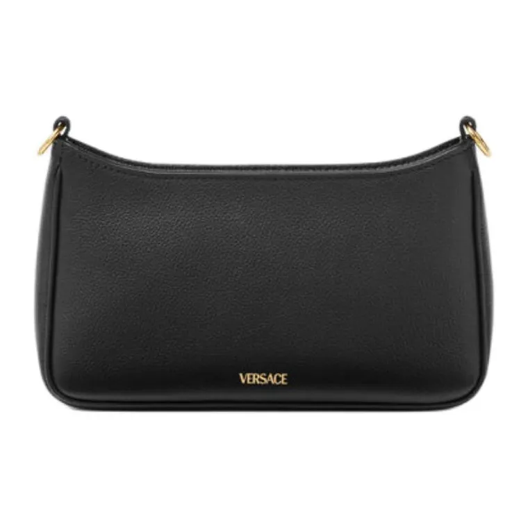 VERSACE La Medusa Calfskin Crossbody Bag Shoulder Bag Mini Women's Black-2