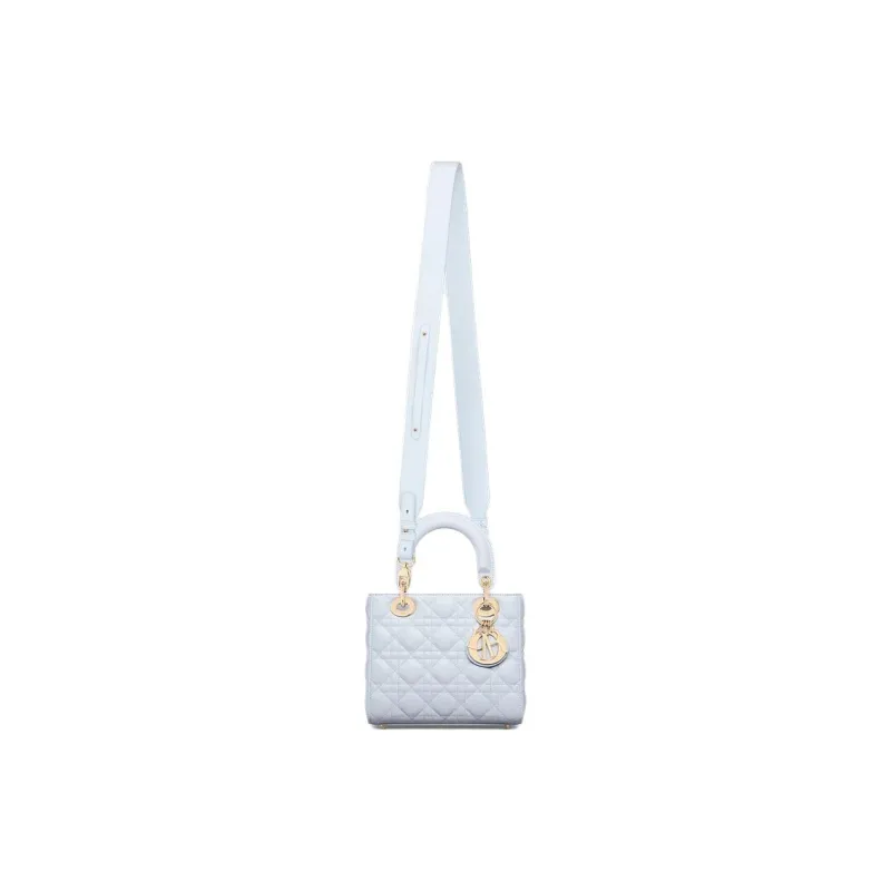 DIOR Lady Dior Lambskin Lady Dior Bag, Shoulder Bag, Crossbody Bag, Handbag Trumpets Women's Light Blue-1