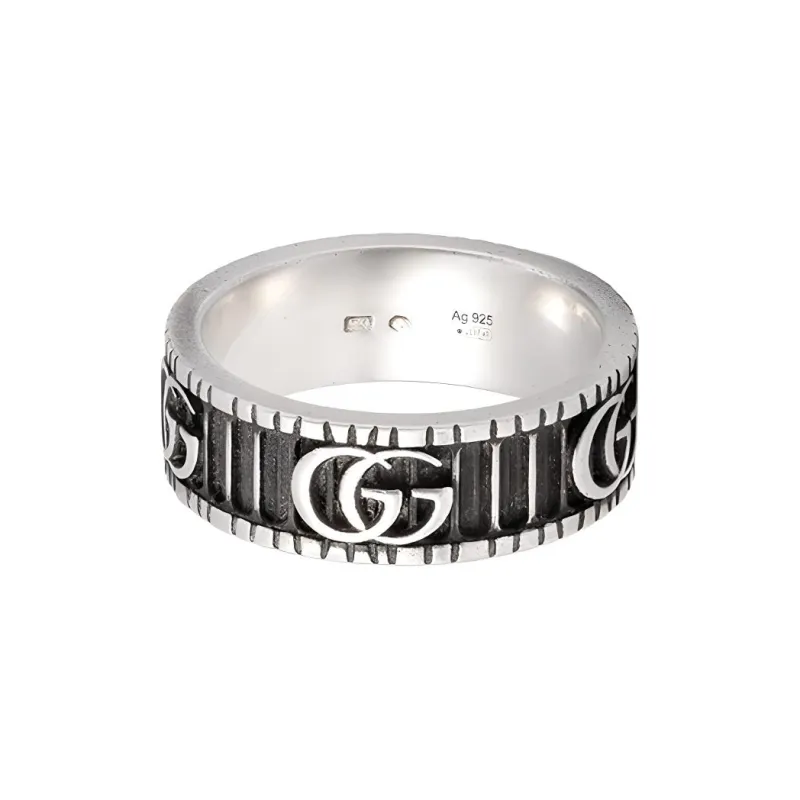 GUCCI 925 Sterling Silver Rings Men's Silver-0