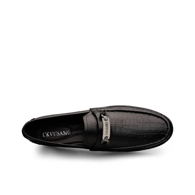 CKVUSAMG Leather Shoes Unisex Brown-2