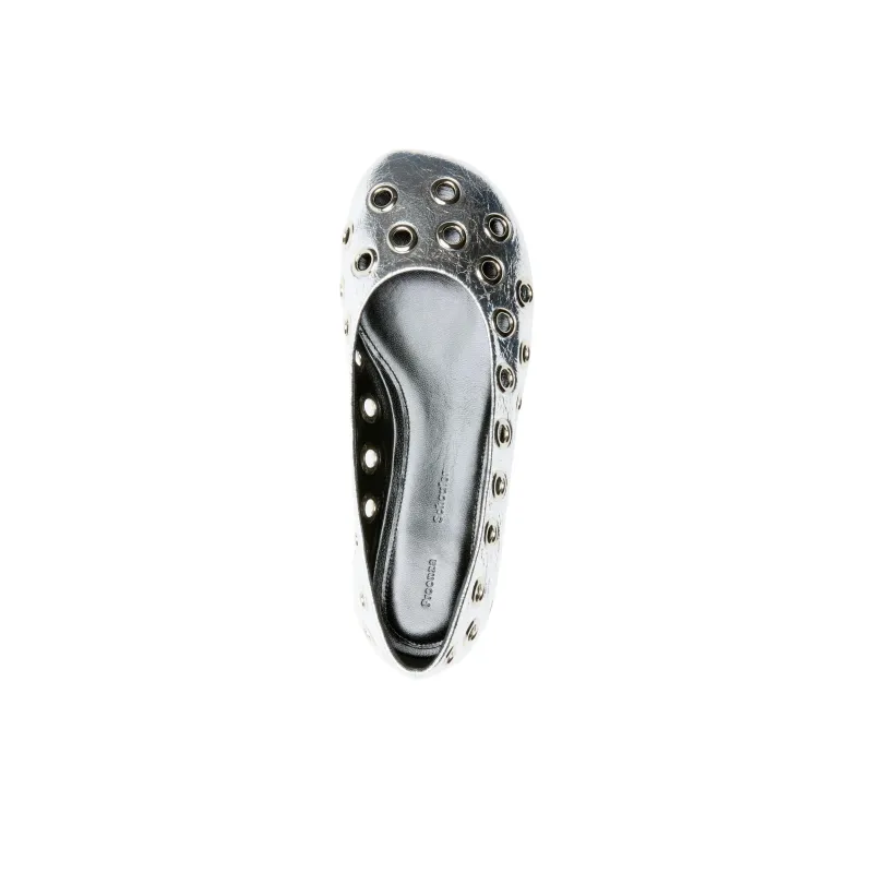 PROENZA SCHOULER Glove Grommet Casual Single Shoes Women's Silver-5