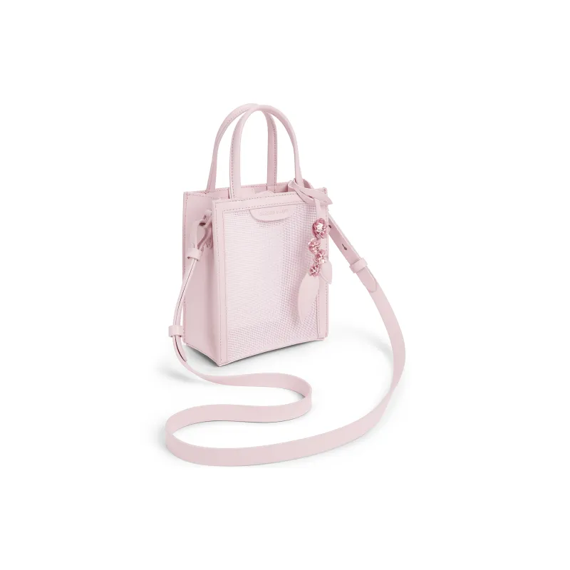 CHARLES&KEITH Fabric Handbag, Shoulder Bag Trumpets Women's Blossom Pink/Light Pink/Jet Black-7