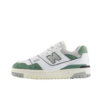 New Balance 550 Anti-Slip Wear-Resistant Low-Top Casual Shoes Unisex White Green