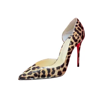 MCKP Slim Heel High Heels Women's Leopard