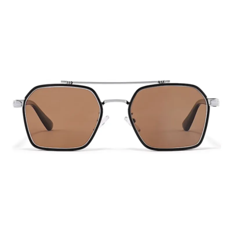 Sagawa Titanium Plate Frame Irregular Shape Sunglasses Unisex-1