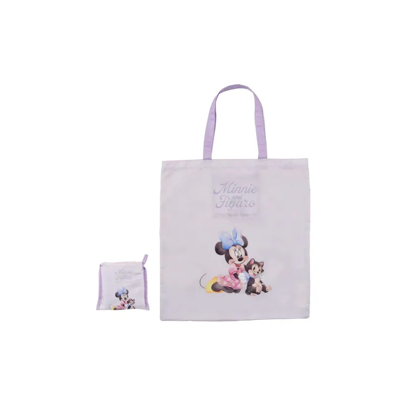 Disney Minnie Series Polyester Tote Bag Shopping Bag Handbag Women's Purple-1