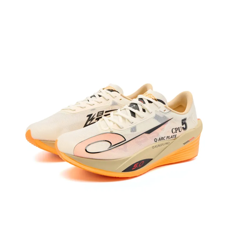 QIAODAN Phantom PB5.0 Running Shoes Men Low Top Ivory/Flying Shadow Orange-2