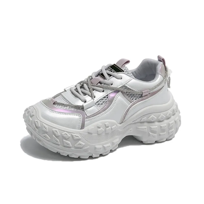 Budding Bear Anti-Slip Wear-Resistant Breathable Height Increasing Low-Top Chunky Sneakers Women's Box-1