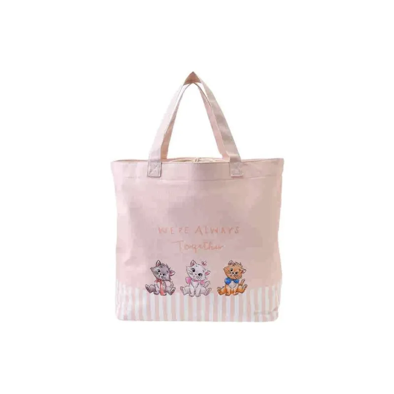 Disney Cotton Tote Bag, Shopping Bag, Handbag Regular Women's Light Pink-0
