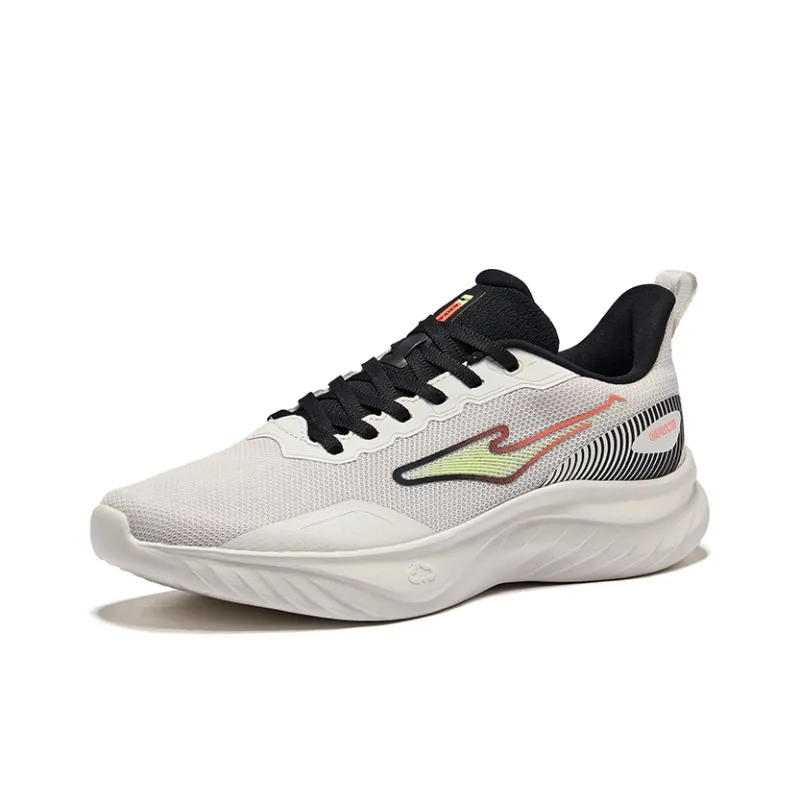 Erke Cushioning Rebound Slip-Resistant Low-Top Casual Running Shoes Men's Pale Wilderness Gray True Black-2