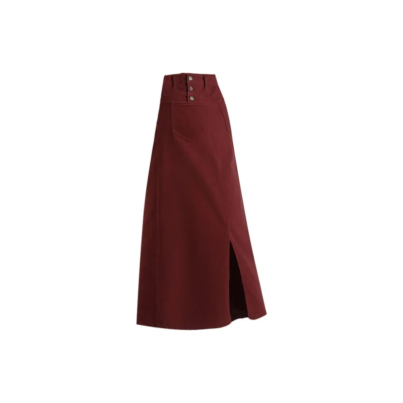 FOREVER 21 Denim Long Skirts Women's-1