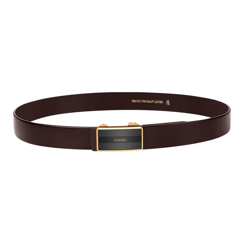 CATELLES Unlined Top Grain Cow Leather Leather Belts Men's Width: 3.5cm-9