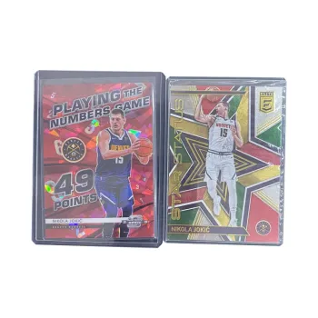 PANINI 2021 22 Nuggets Nikola Jokic Yuta Tabuse Elite Card Ice Shatter Fold Sports Cards 2 Pcs