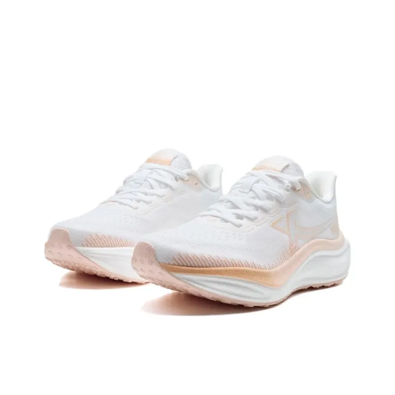 XTEP Strong Oxygen SE Slip Resistant Cushioning Low Top Casual Running Shoes Women's White Pink-2
