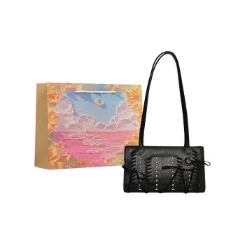 BRINCH PU Shoulder Bag Regular Women's Black/Coffee/Brown