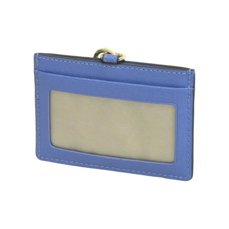 Furla Linda Leather Card Holder Small Size Women's Blue-2