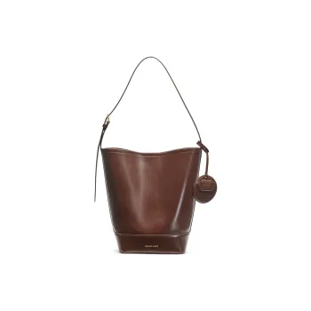 CHARLES&KEITH PU One Shoulder Handbag Tubas Women's Dark Brown Dark Brown